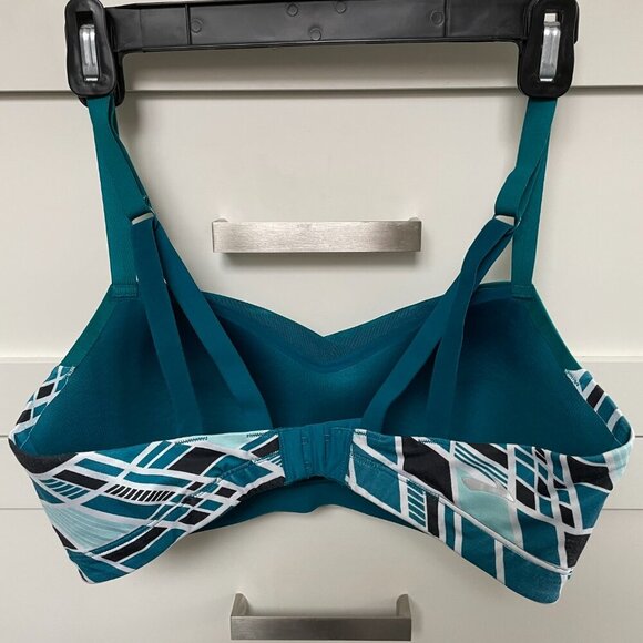 Brooks FINEFORM Sports Bra Style 350078 Teal Green Blue White Black Sz 36 C/D - Picture 4 of 12